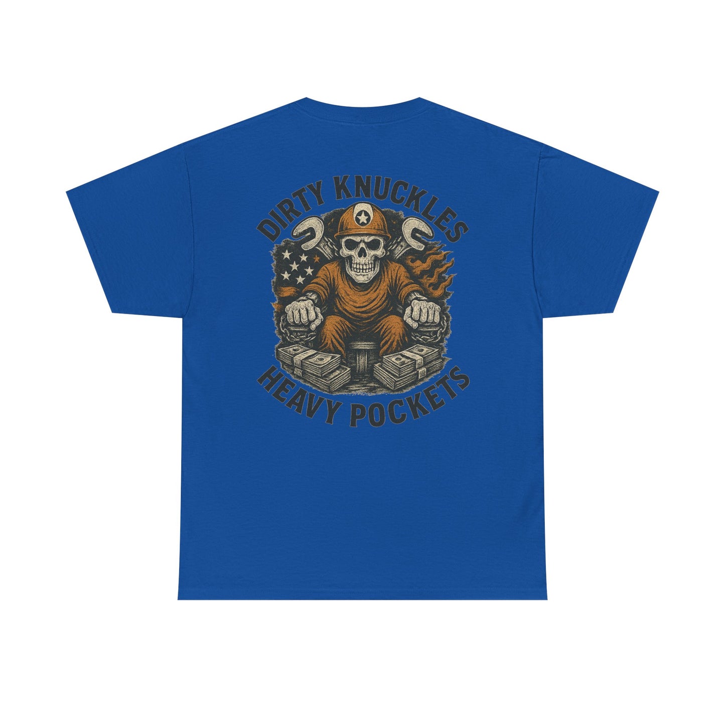 Dirty Knuckles Heavy Pockets - Skull Hard Hat Workwear Graphic T-shirt Classic Jersey Short Sleeve Tee