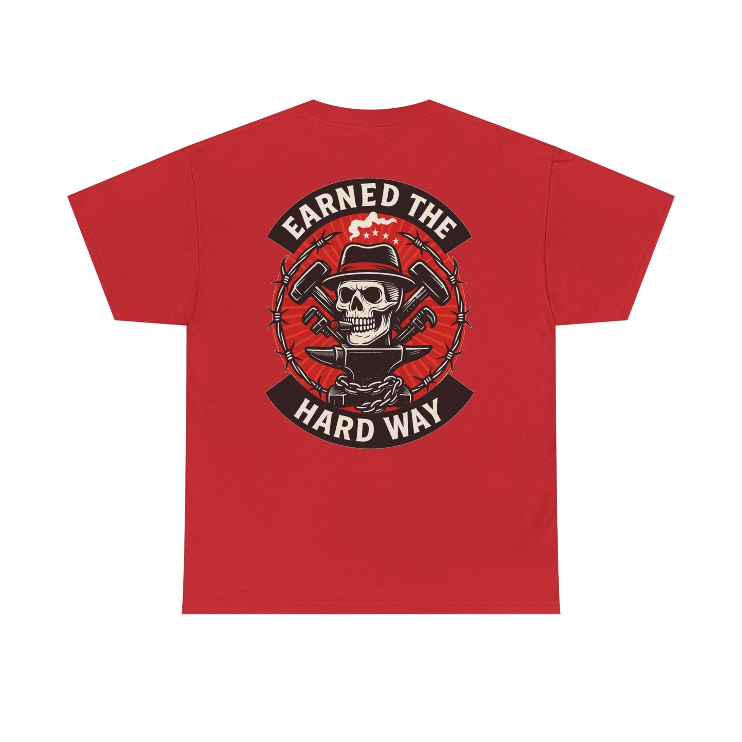 Earned the Hard Way Skull Workwear Graphic T-shirt Classic Jersey Short Sleeve Tee