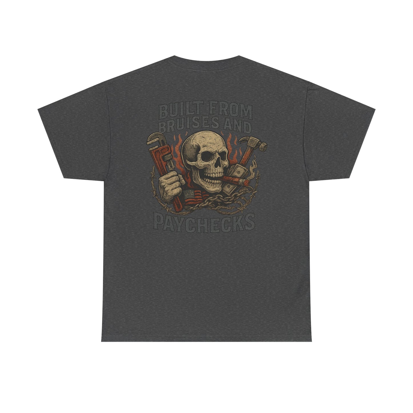 Workhorse Syndicate Built from Bruises and Paychecks Workwear Graphic T-shirt Classic Jersey Short Sleeve Tee