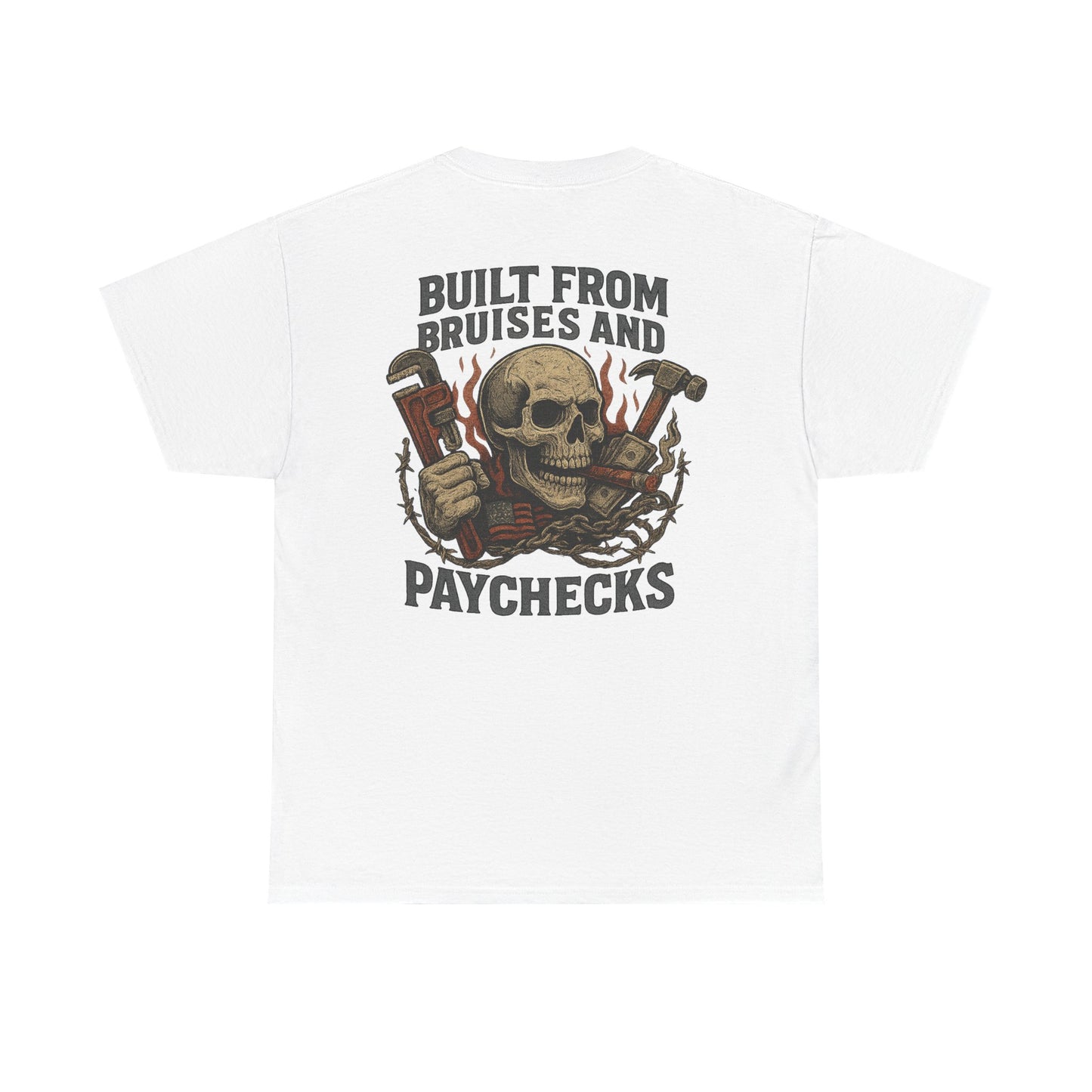 Workhorse Syndicate Built from Bruises and Paychecks Workwear Graphic T-shirt Classic Jersey Short Sleeve Tee