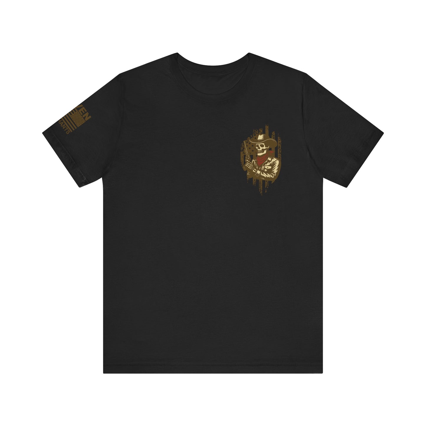 Ghost Riders of the Republic Cowboy Skeleton T-Shirt – Patriotic Western Graphic Tee