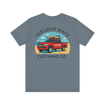 Ocean Rescue Ride – Sand, Surf & Style Graphic Classic Jersey Short Sleeve Tee