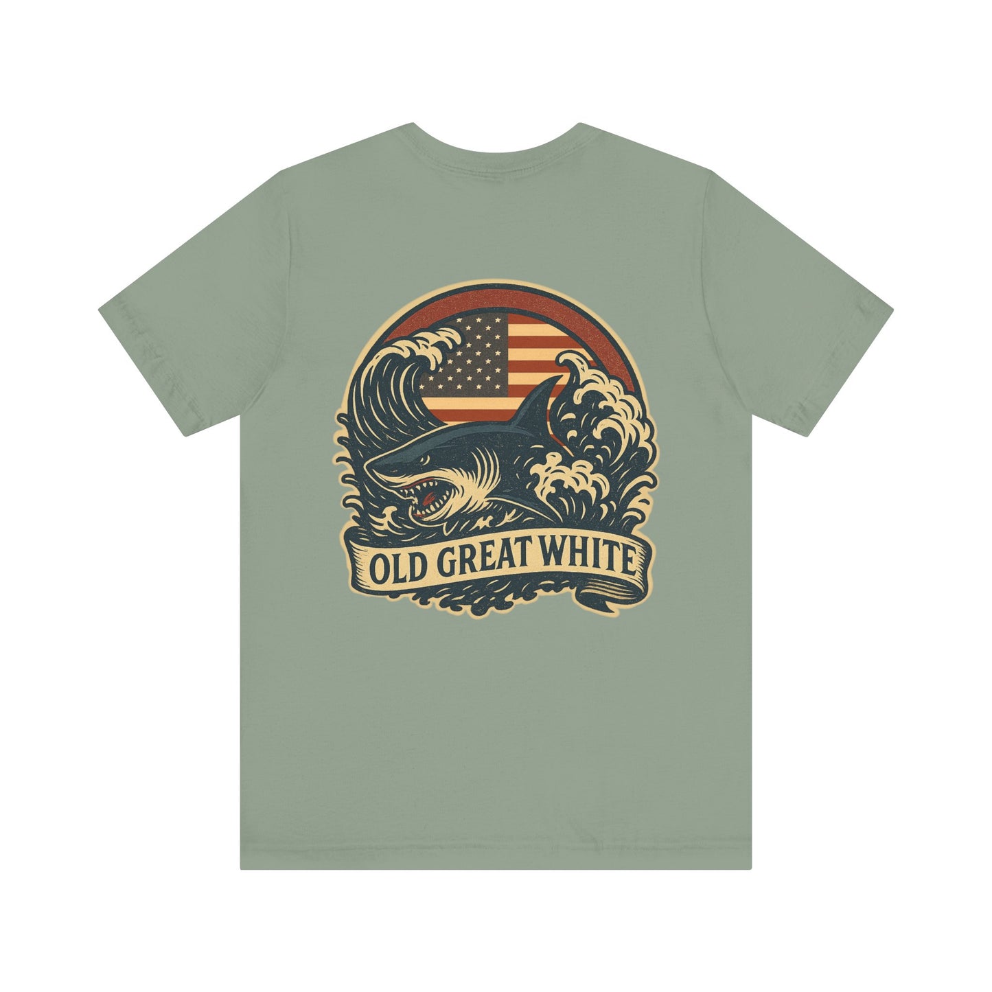 Freedom Bites Back T-Shirt – Old Great White Americana Graphic Classic Jersey Short Sleeve Tee