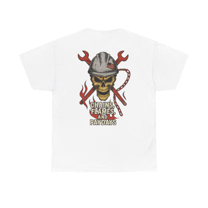 Chains, Flames, and Paydays - Crossed Wrenches Workwear Graphic T-shirt Classic Jersey Short Sleeve Tee