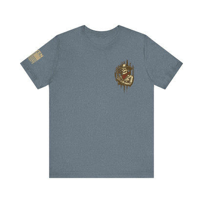 Live Free or Die Skeleton Cowboy T-Shirt – American Flag Western Graphic Tee
