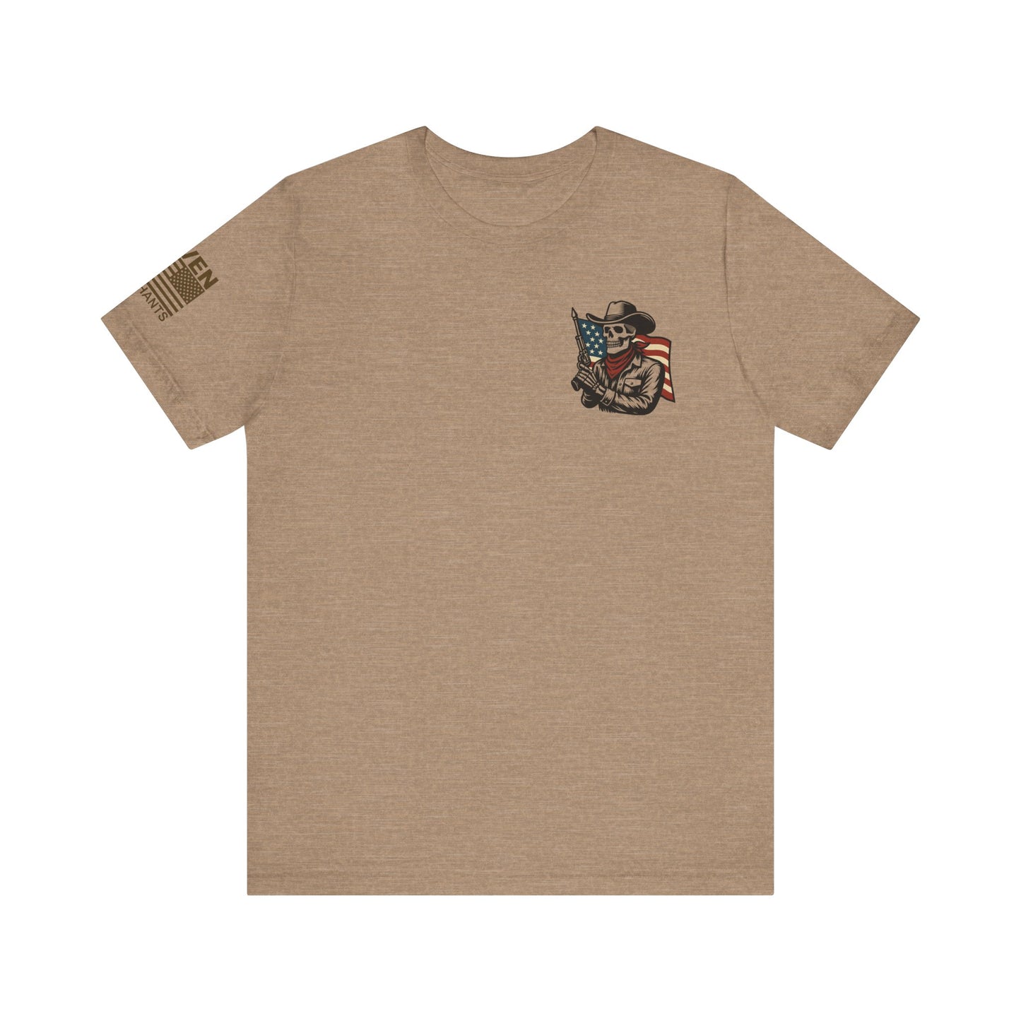 Ghost Riders of the Republic Horseback Skeleton Cowboy T-Shirt – Patriotic Wild West Graphic Tee