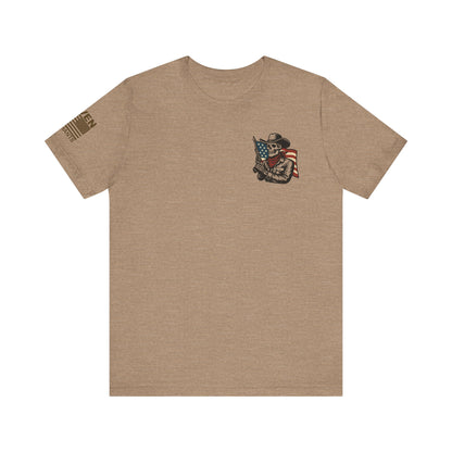 Ghost Riders of the Republic Horseback Skeleton Cowboy T-Shirt – Patriotic Wild West Graphic Tee