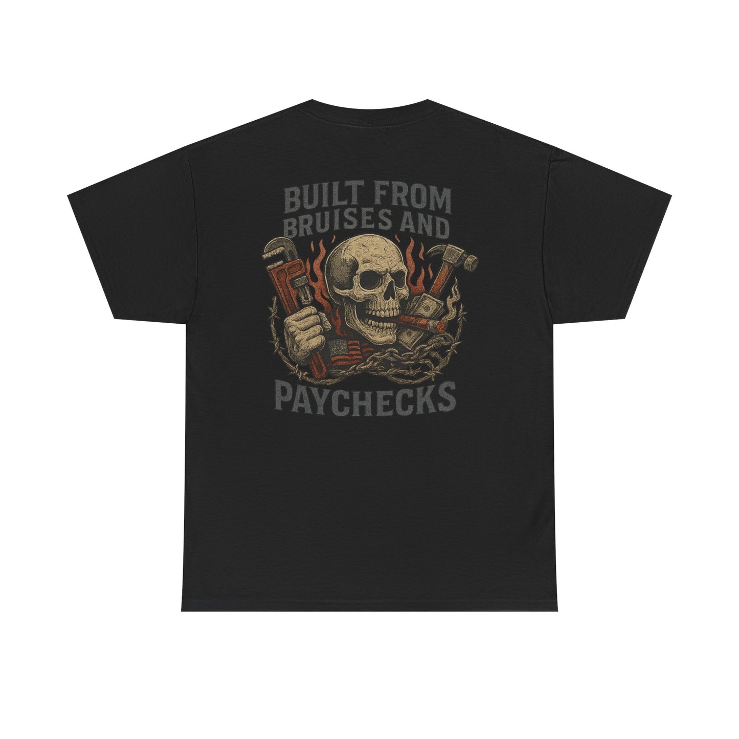 Workhorse Syndicate Built from Bruises and Paychecks Workwear Graphic T-shirt Classic Jersey Short Sleeve Tee