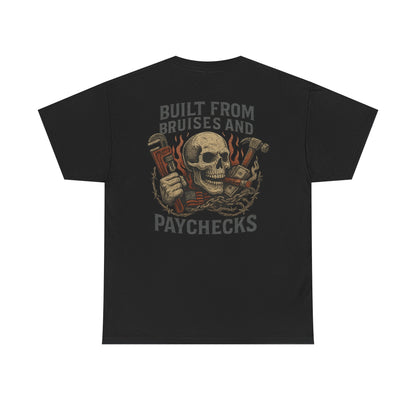 Workhorse Syndicate Built from Bruises and Paychecks Workwear Graphic T-shirt Classic Jersey Short Sleeve Tee