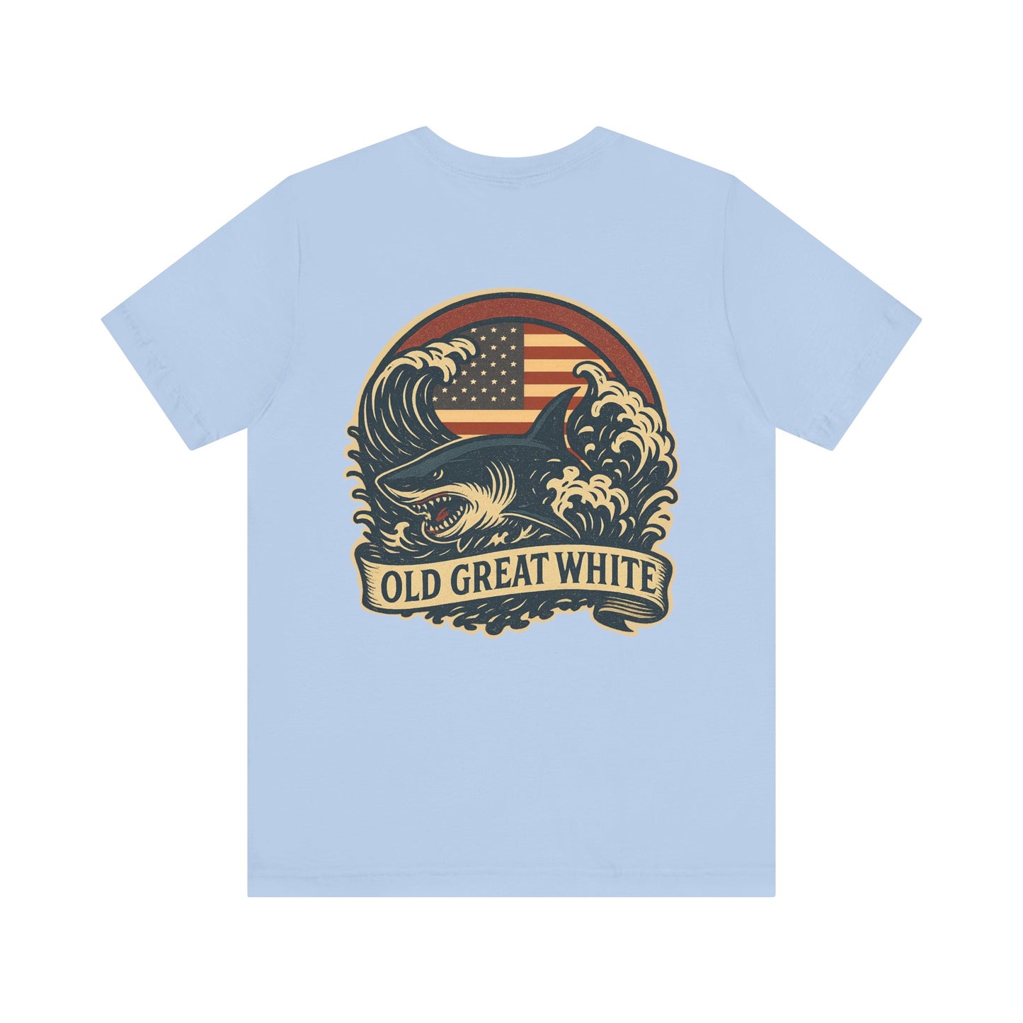 Freedom Bites Back T-Shirt – Old Great White Americana Graphic Classic Jersey Short Sleeve Tee