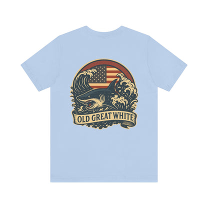 Freedom Bites Back T-Shirt – Old Great White Americana Graphic Classic Jersey Short Sleeve Tee