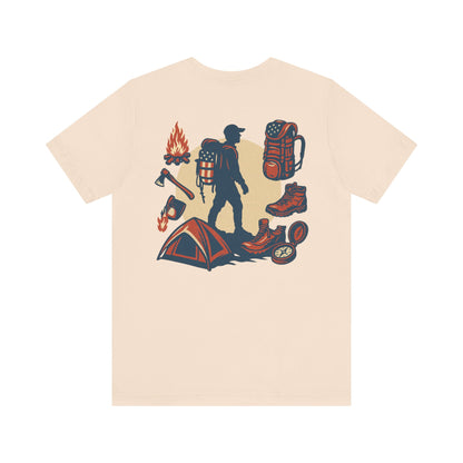 Stars, Stripes, and Campfires – Outdoor Heritage Patriotic Jersey Short Sleeve Tee