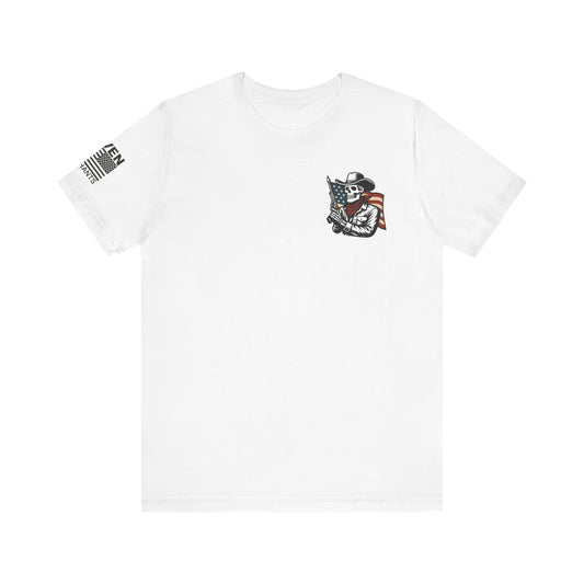 Deadeye Patriot – Ghost Riders of the Republic Cowboy Revolver Graphic Classic Jersey Short Sleeve Tee