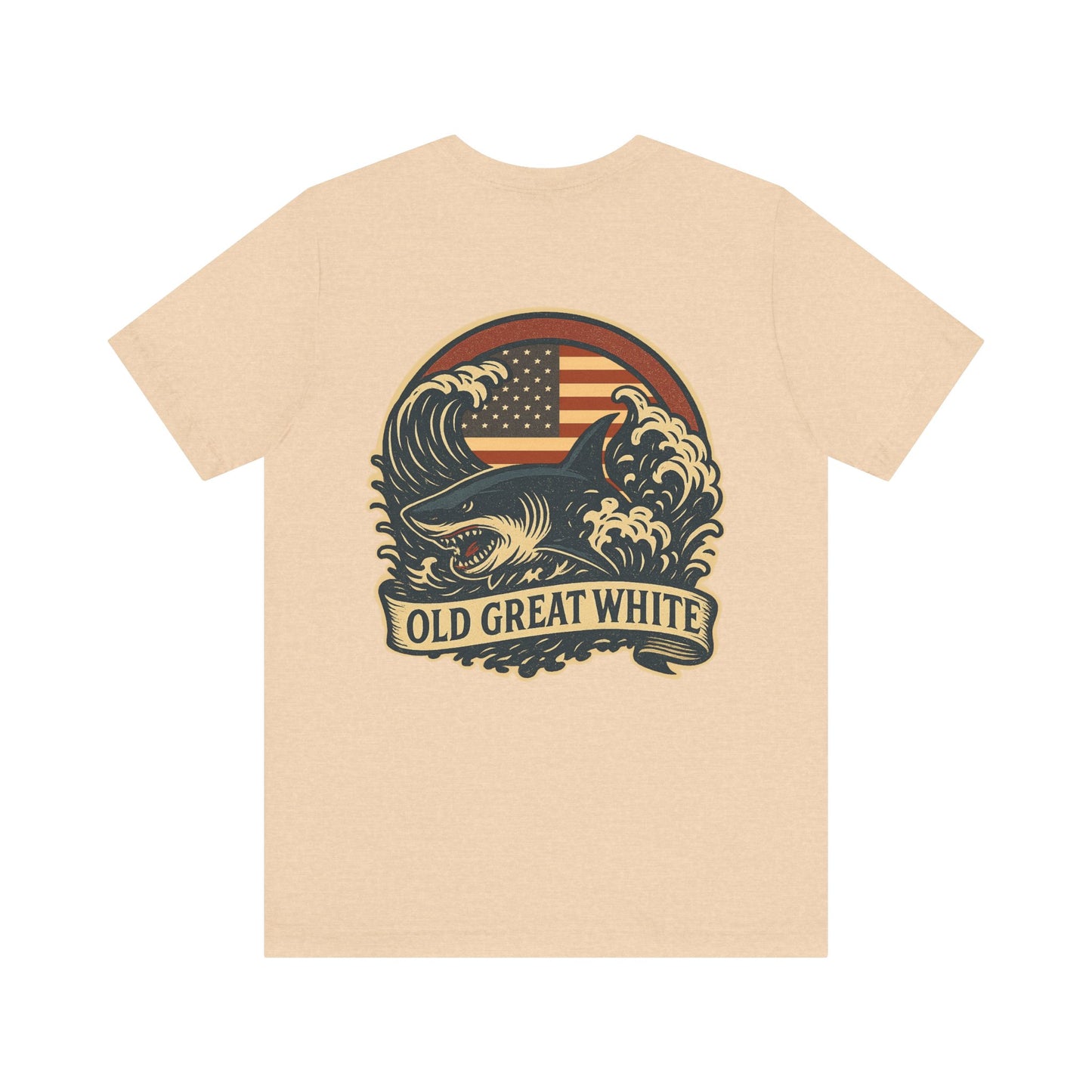 Freedom Bites Back T-Shirt – Old Great White Americana Graphic Classic Jersey Short Sleeve Tee