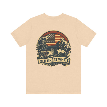 Freedom Bites Back T-Shirt – Old Great White Americana Graphic Classic Jersey Short Sleeve Tee