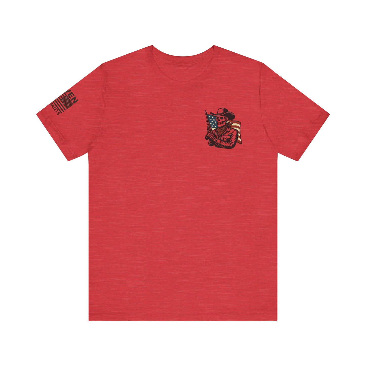 Deadeye Patriot – Ghost Riders of the Republic Cowboy Revolver Graphic Classic Jersey Short Sleeve Tee