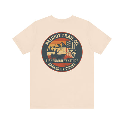 USA Mountain Lake Fishing Tee - Stars, Stripes & Rods Edition Jersey Short Sleeve Tee