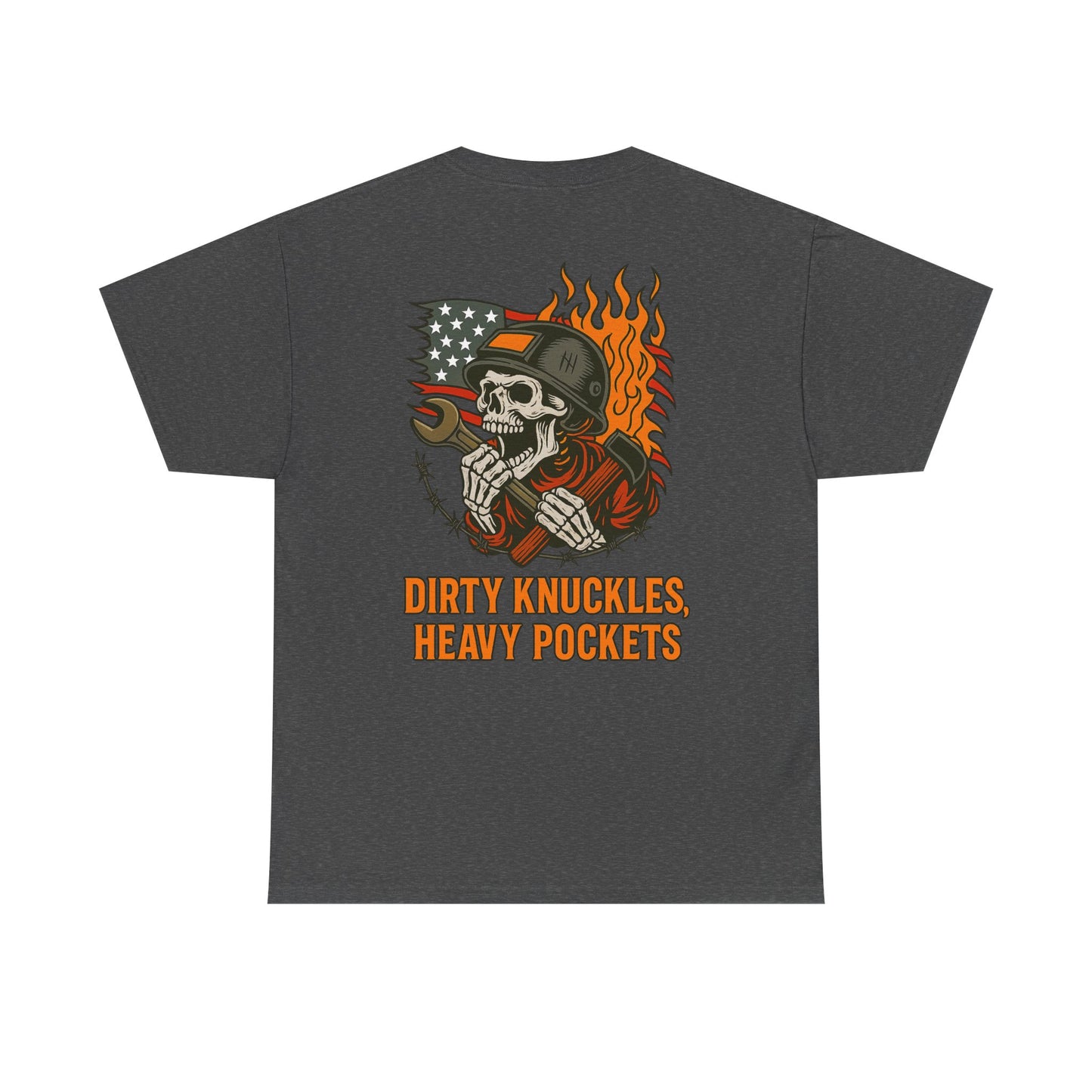 Dirty Knuckles, Heavy Pockets T-Shirt - Workhorse Syndicate Mens Graphic Tee | Rugged Blue Collar Workwear Shirt
