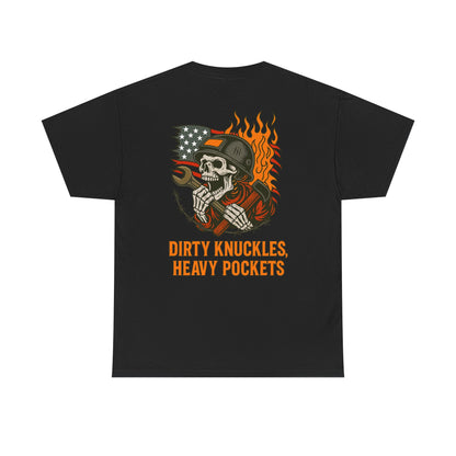 Dirty Knuckles, Heavy Pockets T-Shirt - Workhorse Syndicate Mens Graphic Tee | Rugged Blue Collar Workwear Shirt