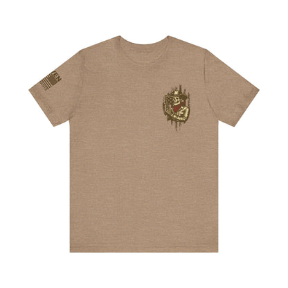Live Free or Die Skeleton Cowboy T-Shirt – American Flag Western Graphic Tee