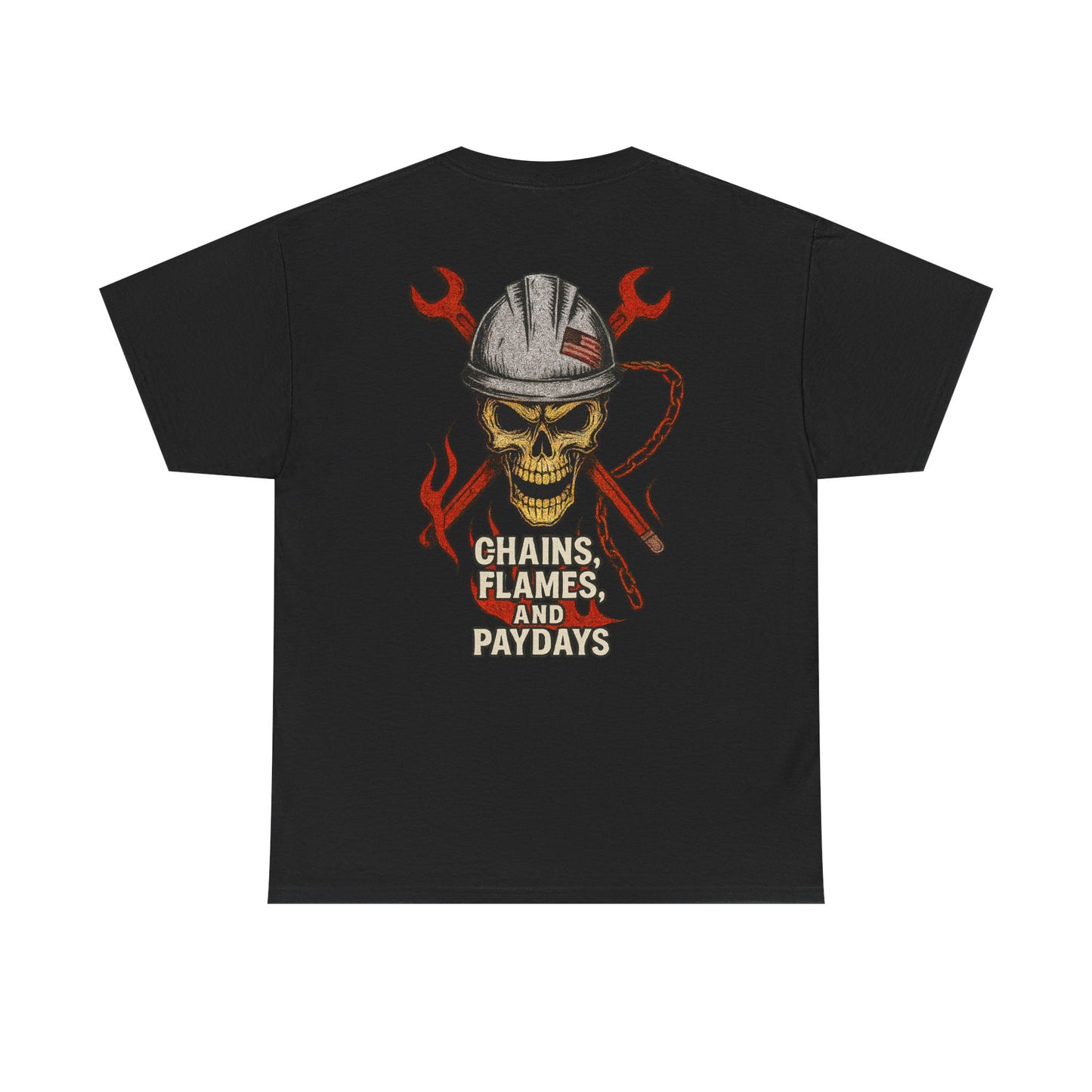 Chains, Flames, and Paydays - Crossed Wrenches Workwear Graphic T-shirt Classic Jersey Short Sleeve Tee