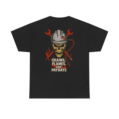 Chains, Flames, and Paydays - Crossed Wrenches Workwear Graphic T-shirt Classic Jersey Short Sleeve Tee