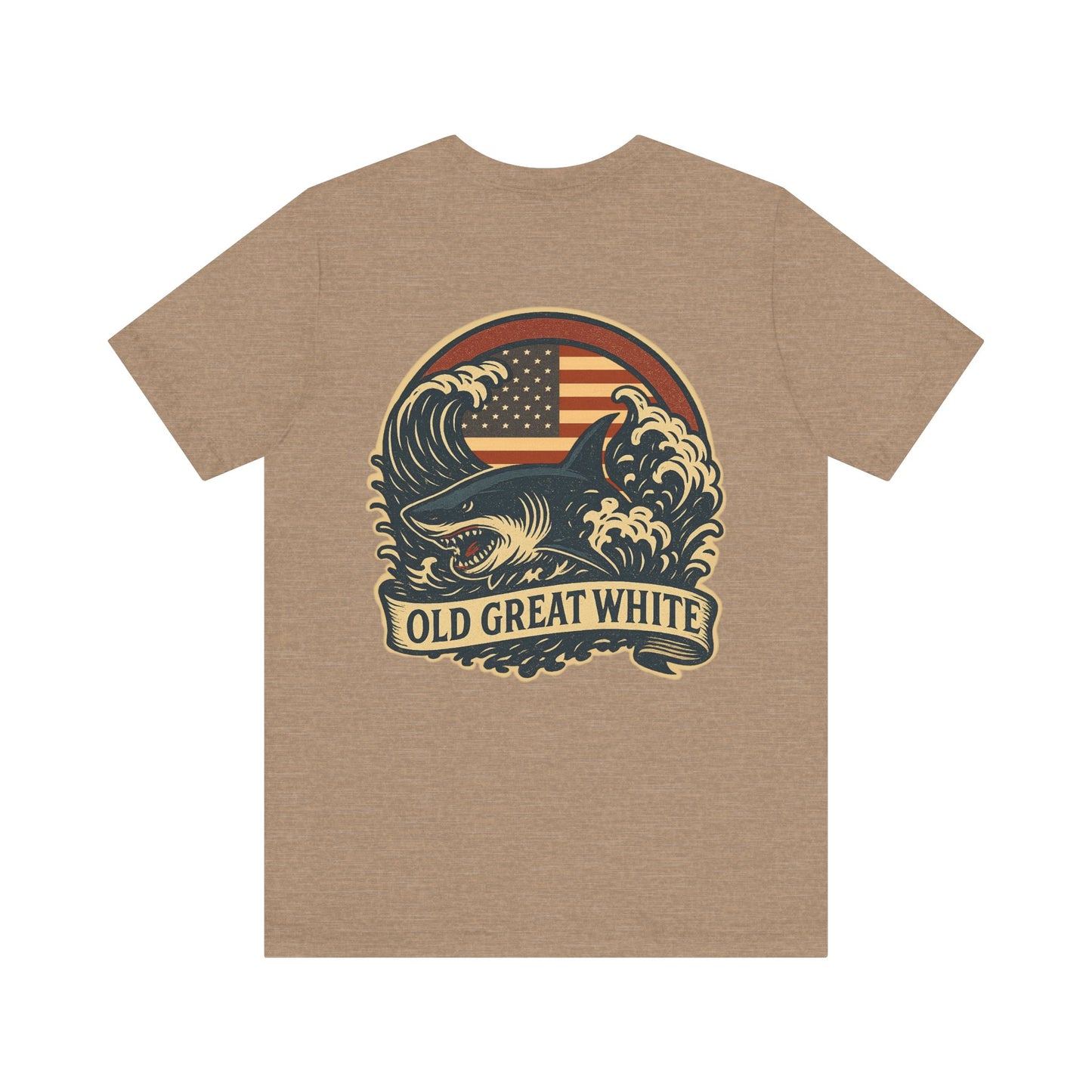 Freedom Bites Back T-Shirt – Old Great White Americana Graphic Classic Jersey Short Sleeve Tee