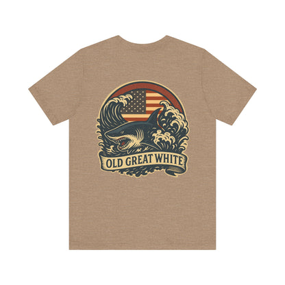 Freedom Bites Back T-Shirt – Old Great White Americana Graphic Classic Jersey Short Sleeve Tee