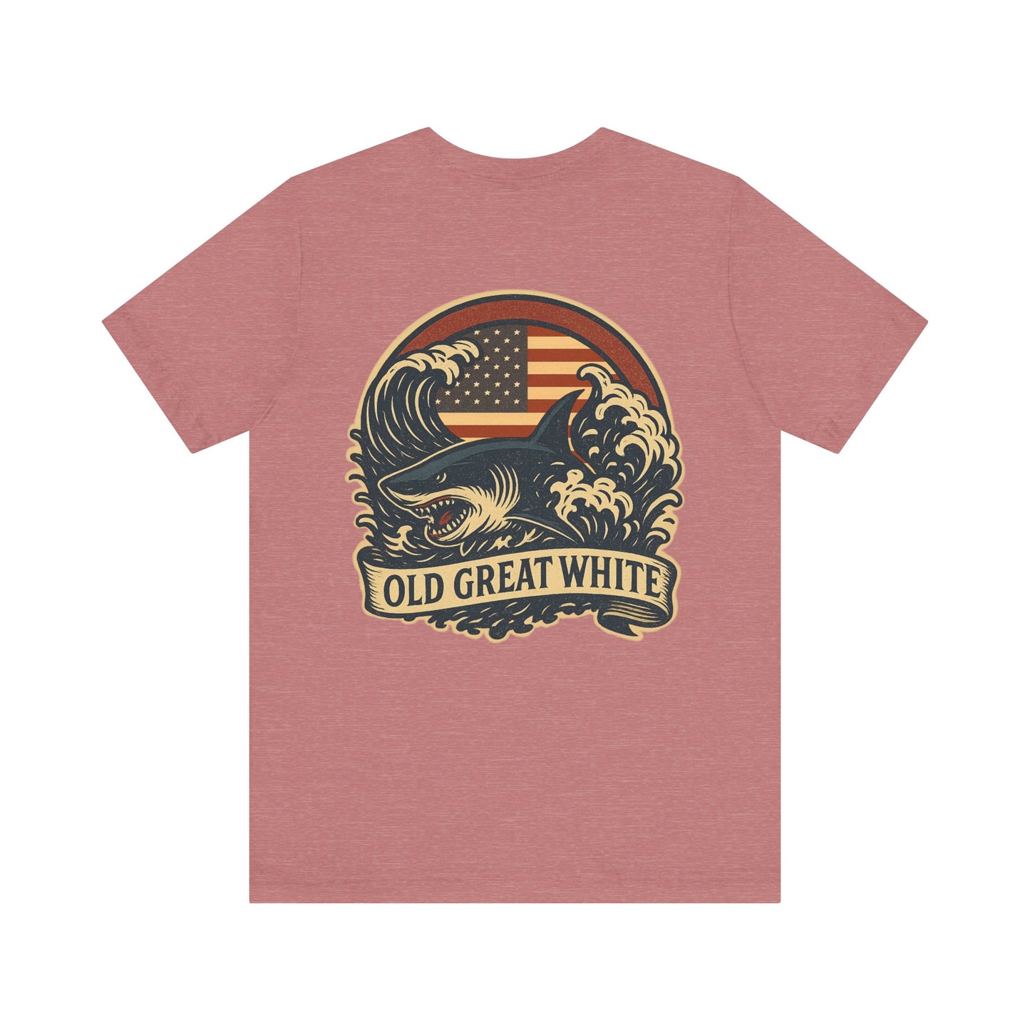 Freedom Bites Back T-Shirt – Old Great White Americana Graphic Classic Jersey Short Sleeve Tee