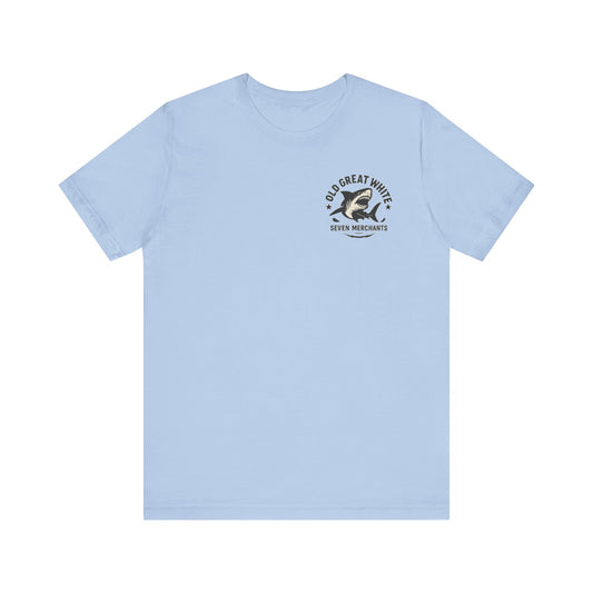Alpha Shark Rider Tee – Old Great White Power Surf Graphic Classic Jersey Short Sleeve Tee