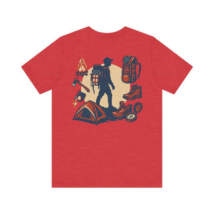 Stars, Stripes, and Campfires – Outdoor Heritage Patriotic Jersey Short Sleeve Tee