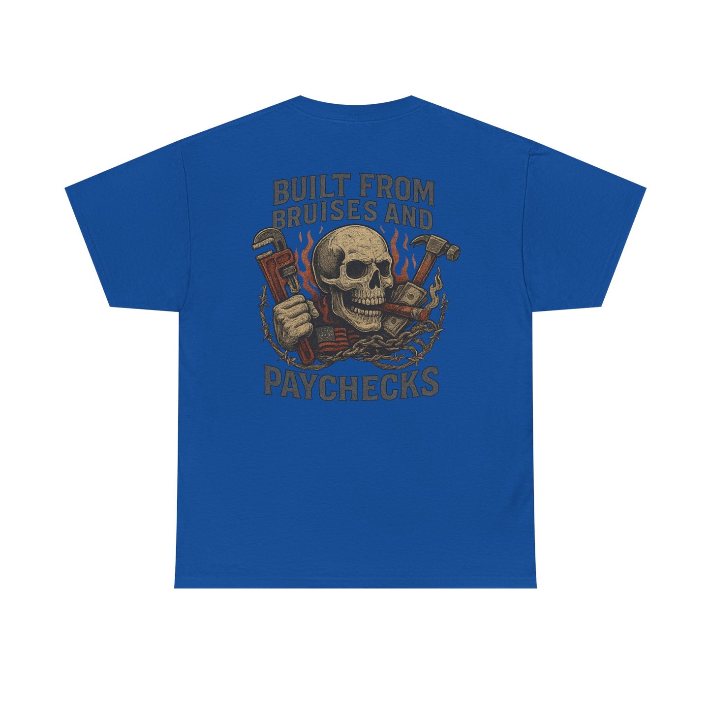 Workhorse Syndicate Built from Bruises and Paychecks Workwear Graphic T-shirt Classic Jersey Short Sleeve Tee