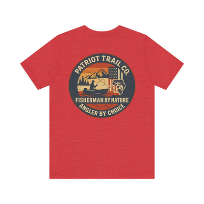USA Mountain Lake Fishing Tee - Stars, Stripes & Rods Edition Jersey Short Sleeve Tee