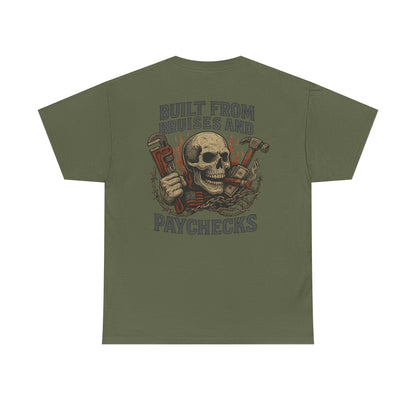 Workhorse Syndicate Built from Bruises and Paychecks Workwear Graphic T-shirt Classic Jersey Short Sleeve Tee