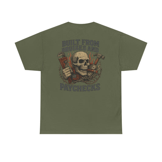 Workhorse Syndicate Built from Bruises and Paychecks Workwear Graphic T-shirt Classic Jersey Short Sleeve Tee