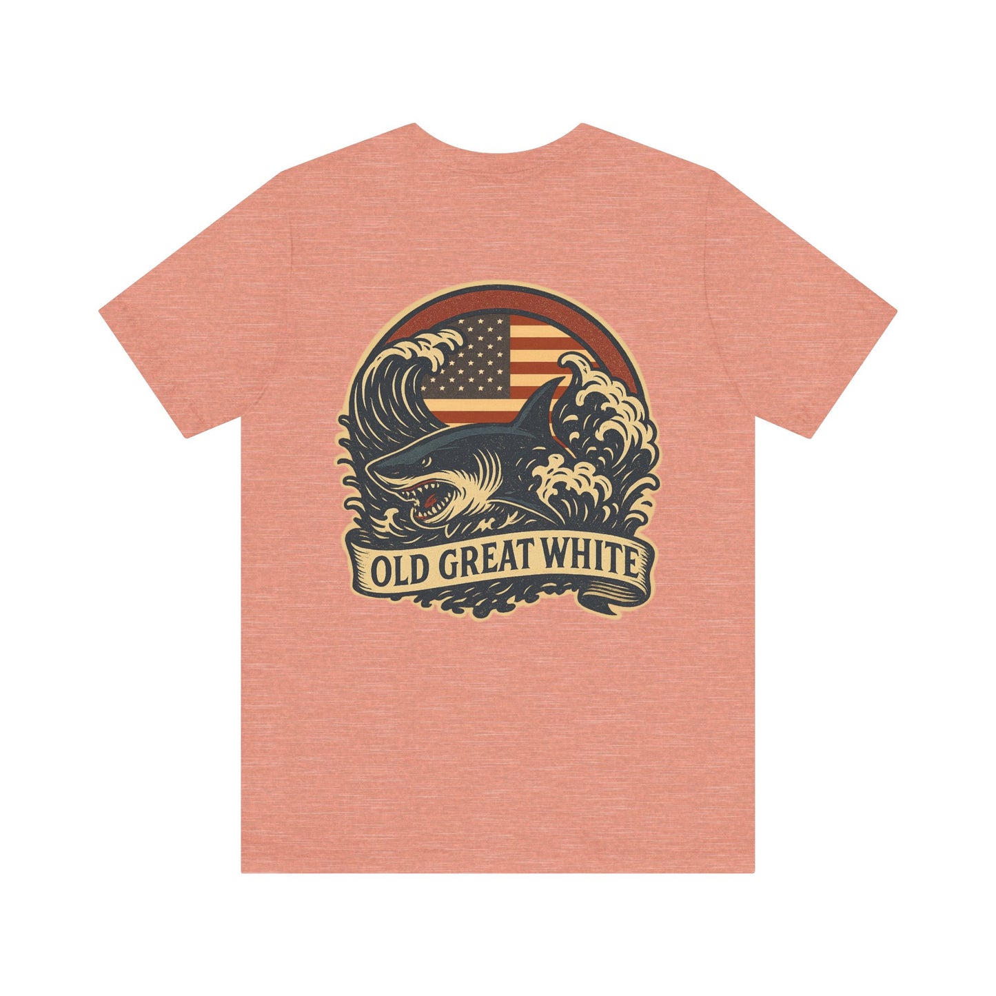 Freedom Bites Back T-Shirt – Old Great White Americana Graphic Classic Jersey Short Sleeve Tee