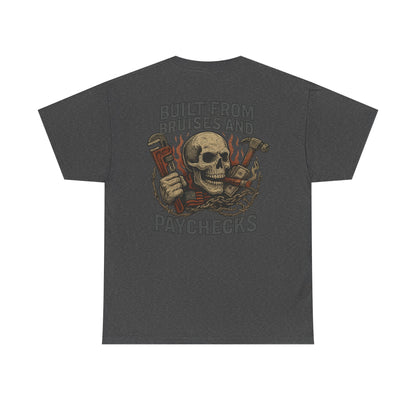 Workhorse Syndicate Built from Bruises and Paychecks Workwear Graphic T-shirt Classic Jersey Short Sleeve Tee