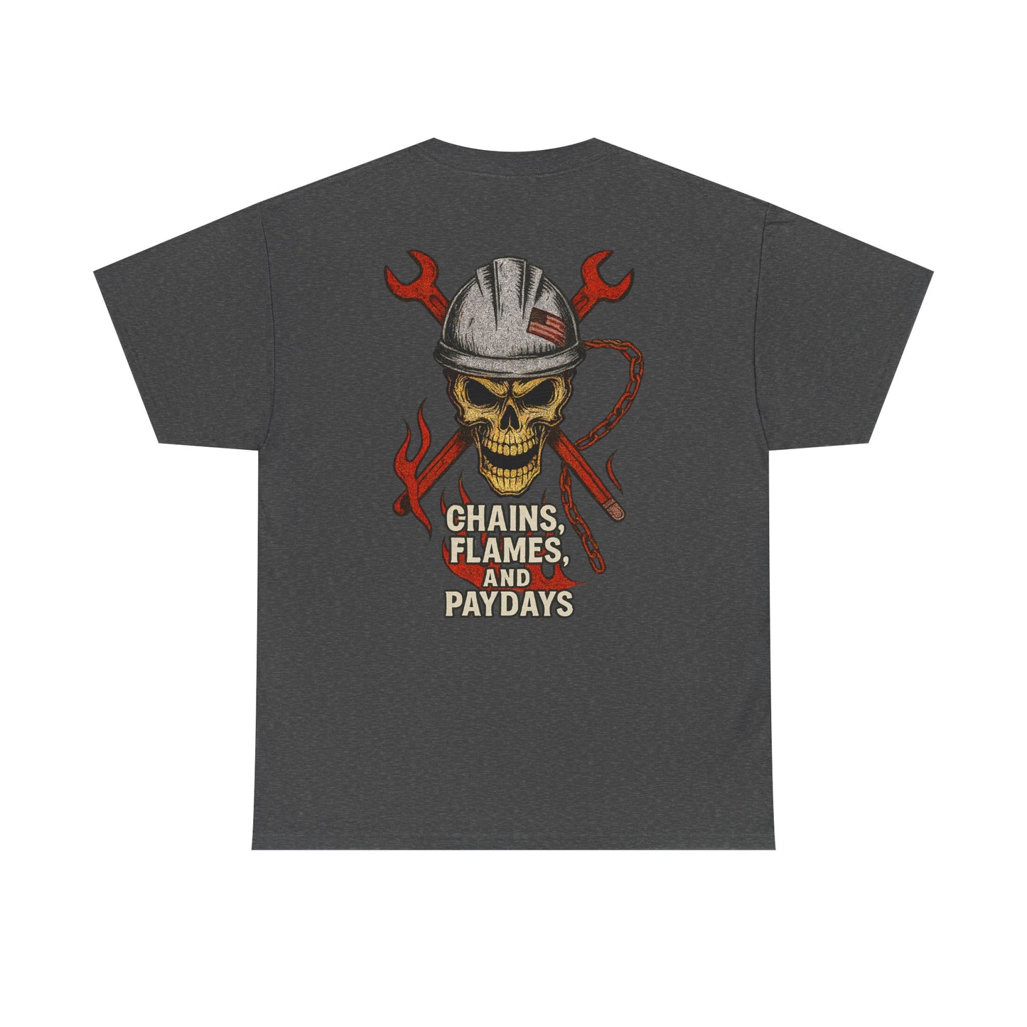 Chains, Flames, and Paydays - Crossed Wrenches Workwear Graphic T-shirt Classic Jersey Short Sleeve Tee