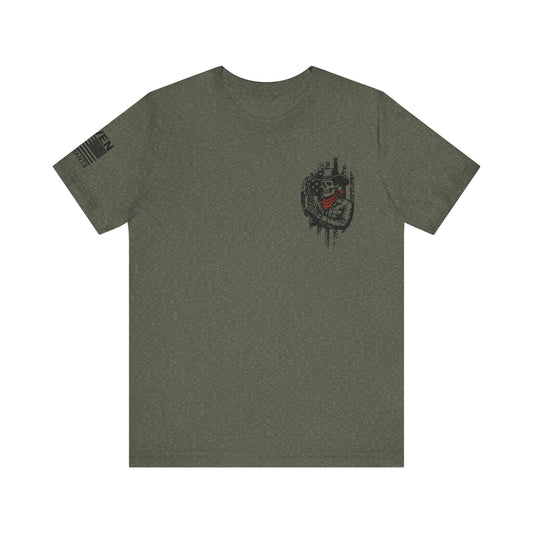 Ghost Riders of the Republic Cowboy Skeleton T-Shirt – Patriotic Western Graphic Tee