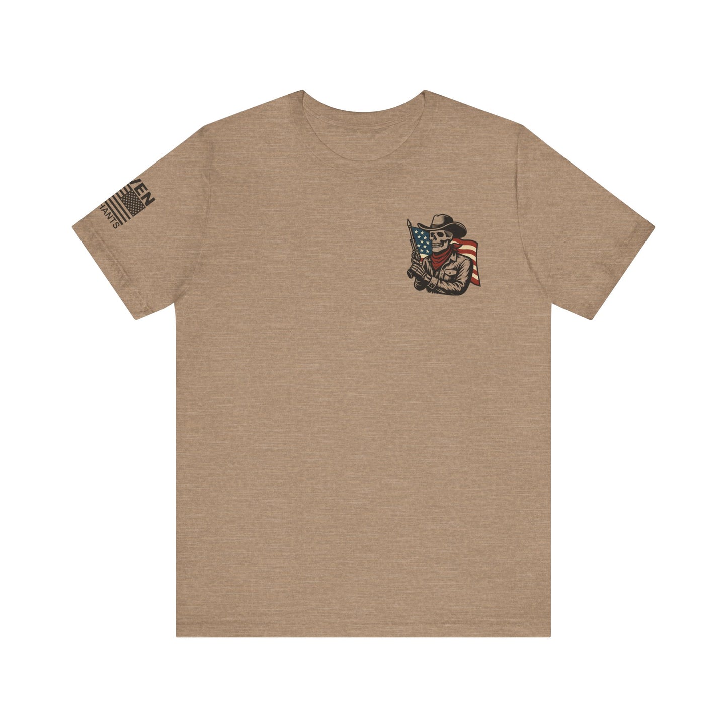 Deadeye Patriot – Ghost Riders of the Republic Cowboy Revolver Graphic Classic Jersey Short Sleeve Tee