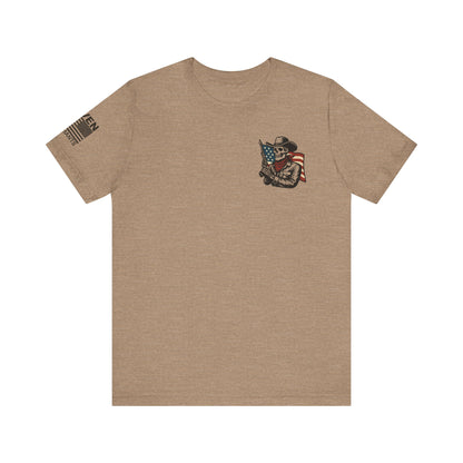Deadeye Patriot – Ghost Riders of the Republic Cowboy Revolver Graphic Classic Jersey Short Sleeve Tee