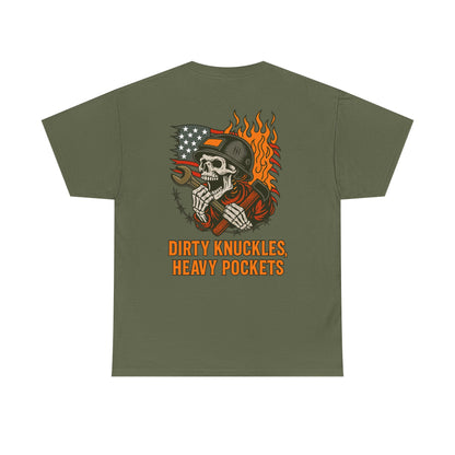 Dirty Knuckles, Heavy Pockets T-Shirt - Workhorse Syndicate Mens Graphic Tee | Rugged Blue Collar Workwear Shirt