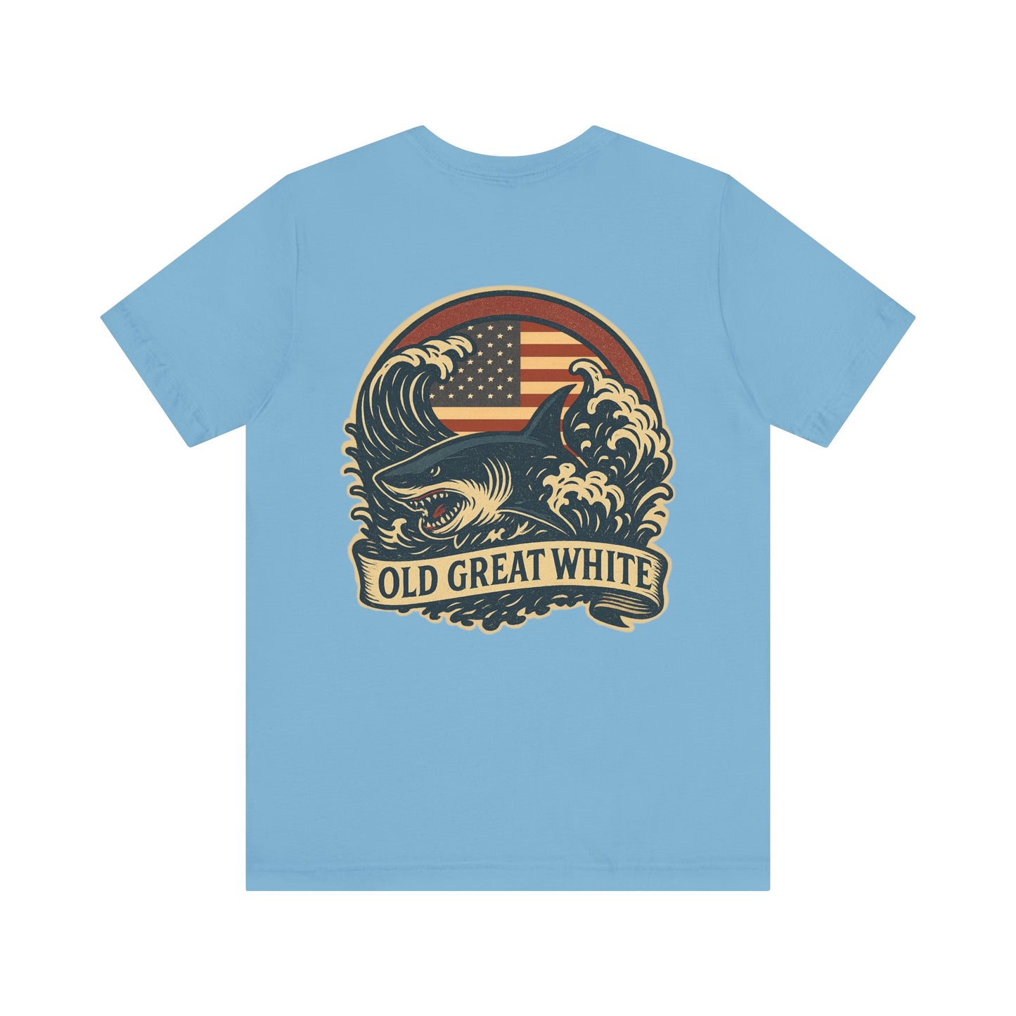 Freedom Bites Back T-Shirt – Old Great White Americana Graphic Classic Jersey Short Sleeve Tee