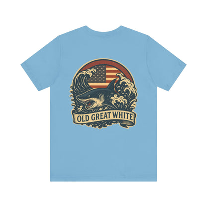Freedom Bites Back T-Shirt – Old Great White Americana Graphic Classic Jersey Short Sleeve Tee