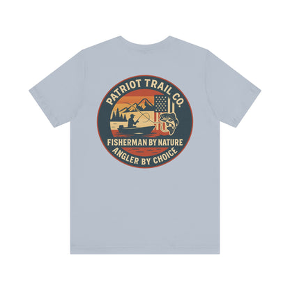 USA Mountain Lake Fishing Tee - Stars, Stripes & Rods Edition Jersey Short Sleeve Tee