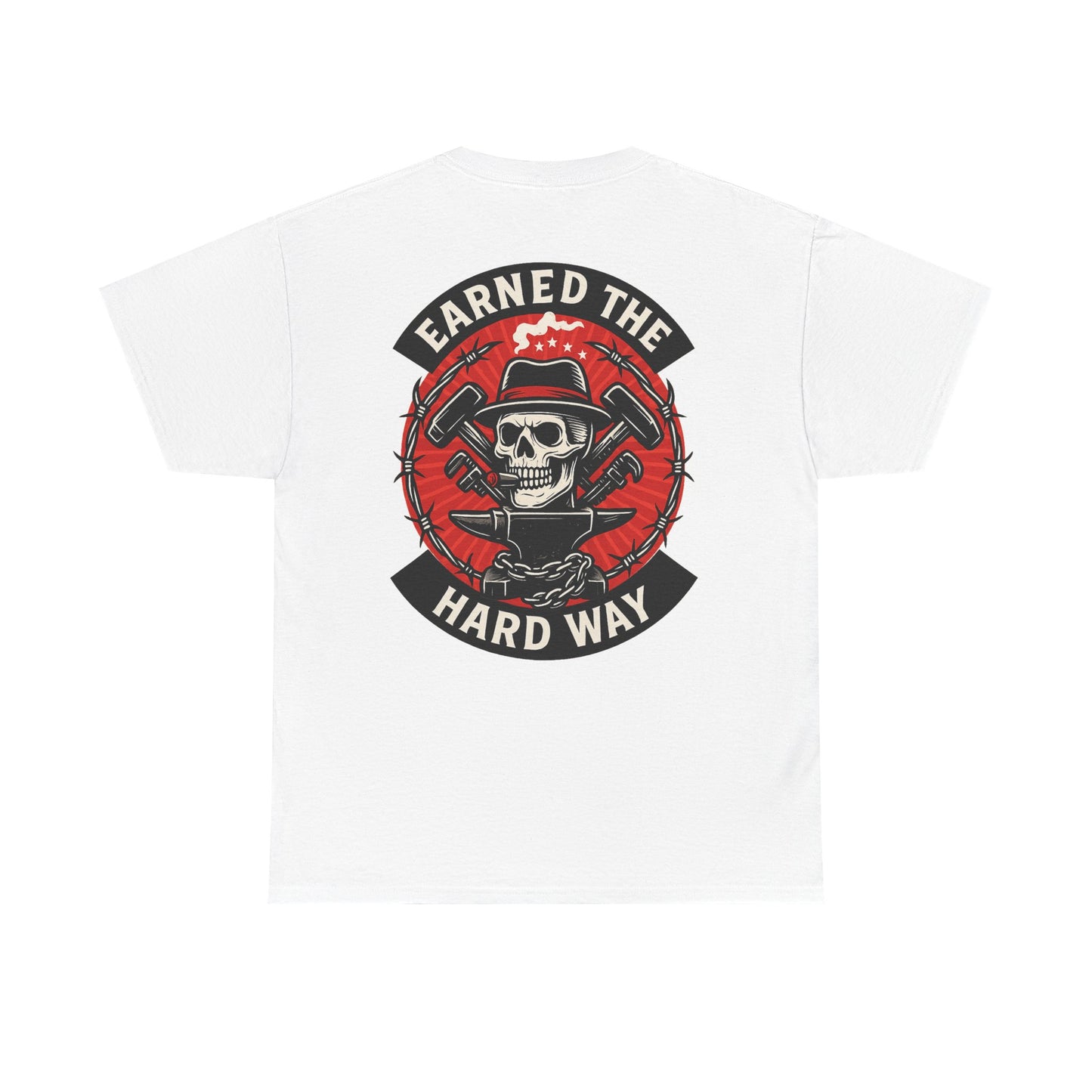 Earned the Hard Way Skull Workwear Graphic T-shirt Classic Jersey Short Sleeve Tee
