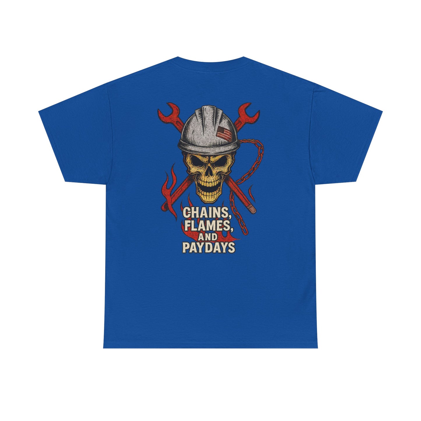 Chains, Flames, and Paydays - Crossed Wrenches Workwear Graphic T-shirt Classic Jersey Short Sleeve Tee