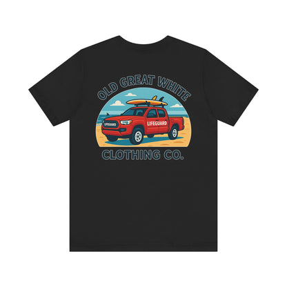 Ocean Rescue Ride – Sand, Surf & Style Graphic Classic Jersey Short Sleeve Tee
