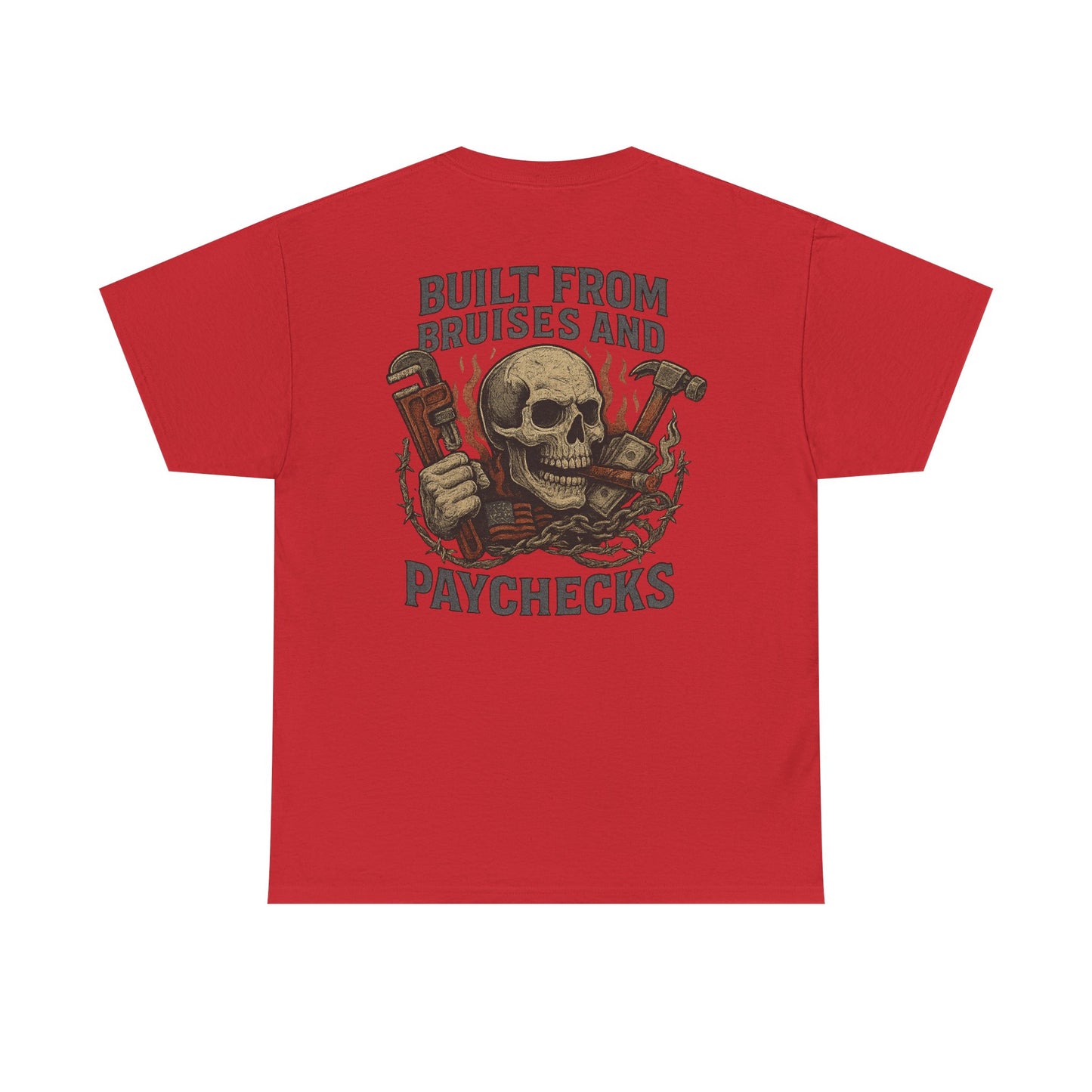 Workhorse Syndicate Built from Bruises and Paychecks Workwear Graphic T-shirt Classic Jersey Short Sleeve Tee