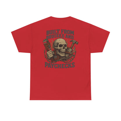 Workhorse Syndicate Built from Bruises and Paychecks Workwear Graphic T-shirt Classic Jersey Short Sleeve Tee